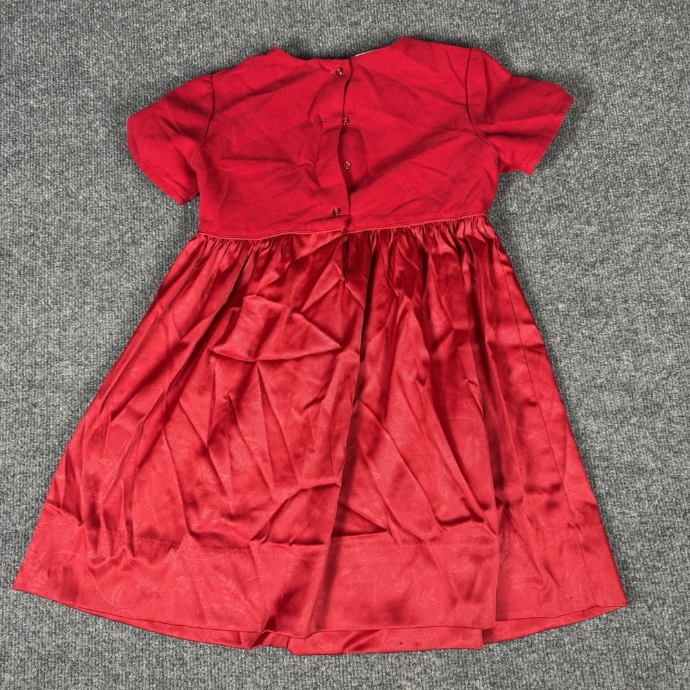 Vintage Disney Store Minnie Mouse Dress Red Girl's Size 6 - Picture 6 of 6